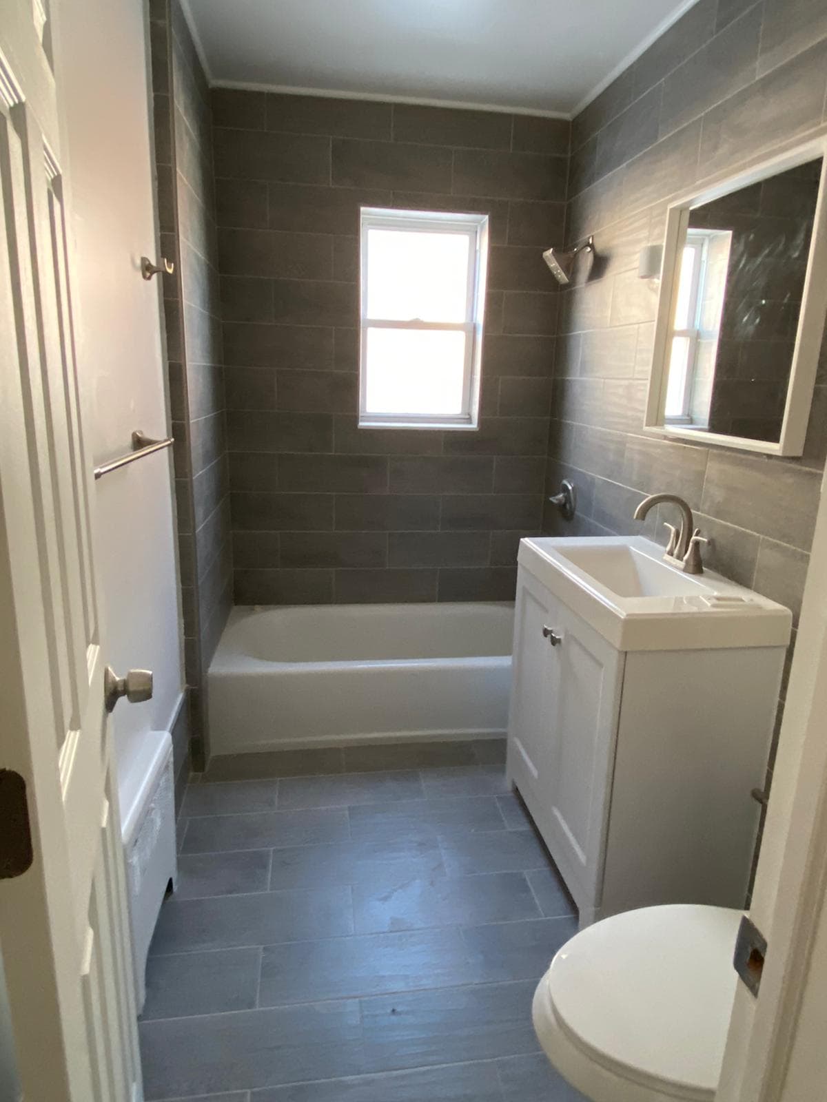 Gray Tile Bathroom